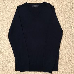 Classic Navy V-Neck Sweater